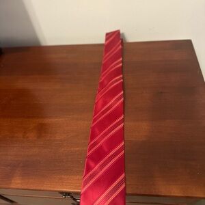 Ermenegildo Zegna Red and Gold Striped Tie